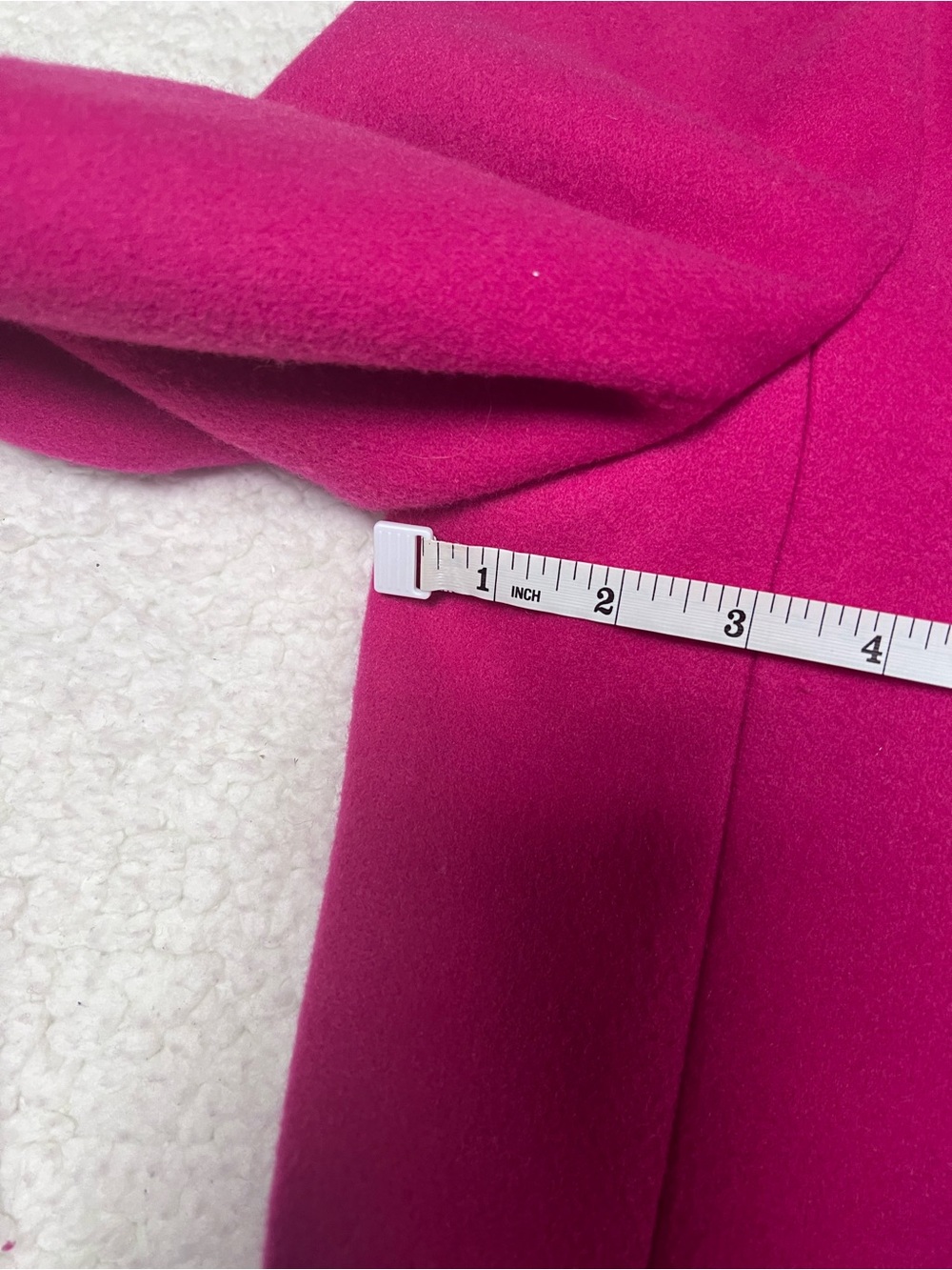 NWOT Banana Republic Bright Magenta Pink Single-Breasted Tailored Overcoat XL - Picture 9 of 10